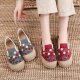 Embroidered Shoes Shallow Mouth Low Cloth Shoes